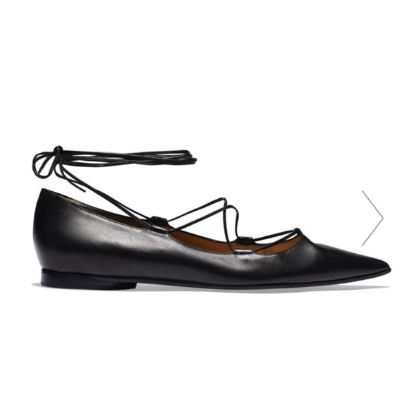 Michael Kors Shoes - Michael Kors Kallie black leather lace up flats